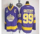 nhl jerseys los angeles kings #99 gretzky purple[2014 stanley cup][patch C]