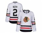 Women Reebok Chicago Blackhawks #2 Duncan Keith 2017 Winter Classic White Stitched NHL Jersey