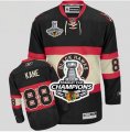 nhl jerseys chicago blackhawks #88 kane black third edition[2013 Stanley cup champions]