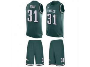 Men Nike Philadelphia Eagles #31 Jalen Mills Limited Midnight Green Tank Top Suit NFL Jersey