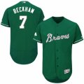 Men's Majestic Atlanta Braves #7 Gordon Beckham Green Celtic Flexbase Authentic Collection MLB Jersey