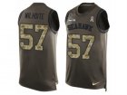 Mens Nike Seattle Seahawks #57 Michael Wilhoite Limited Green Salute to Service Tank Top NFL Jersey