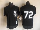 White Sox #72 Carlton Fisk Black 1993 Cooperstown Collection Batting Practice Jersey