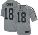 Nike Packers #18 Randall Cobb Lights Out Grey With Hall of Fame 50th Patch NFL Elite Jersey
