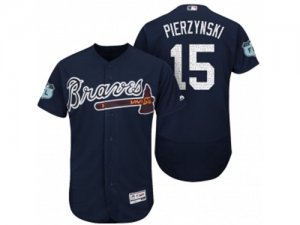 Mens Atlanta Braves #15 A.J. Pierzynski 2017 Spring Training Flex Base Authentic Collection Stitched Baseball Jersey