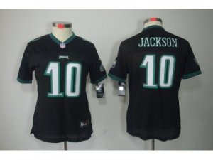 Nike Womens Philadelphia Eagles #10 DeSean Jackson Black Jerseys