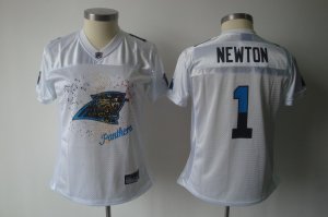 women nfl carolina panthers #1 newton white[2011 fem fan]