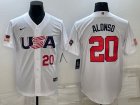USA 20 Pete Alonso White Nike 2023 World Baseball Classic Jersey
