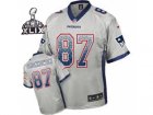 2015 Super Bowl XLIX Nike New England Patriots #87 Rob Gronkowski Grey Jersey(Elite Drift Fashion)