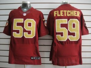 Nike NFL washington redskins #59 fletcher red(80 anniversary)Elite jerseys