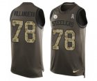 Nike Pittsburgh Steelers #78 Alejandro Villanueva Limited Green Salute to Service Tank Top NFL Jersey