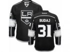 Mens Reebok Los Angeles Kings #31 Peter Budaj Authentic Black Home NHL Jersey