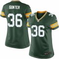 Women's Nike Green Bay Packers #36 LaDarius Gunter Limited Green Team Color NFL Jersey