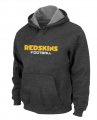Washington Red Skins Authentic font Pullover Hoodie D.Grey