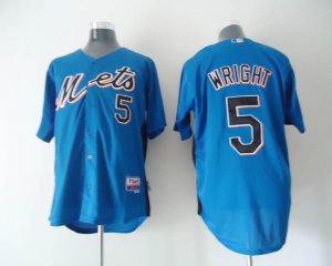 mlb New York Met #5 Wright 2011 BP Blue[Cool Base]