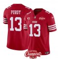 Men's San Francisco 49ers #13 Brock Purdy Red 2023 F.U.S.E. With 1-star C And NFC West Champions Football Stitched Jersey
