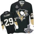 Womens Reebok Pittsburgh Penguins #29 Marc-Andre Fleury Premier Black Home 2016 Stanley Cup Champions NHL Jersey