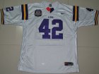 NCAA 2012 BCS LSU Tigers #42 michael Ford Embroidered White
