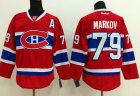 nhl montreal canadiens #79 markov red