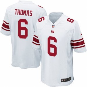 Mens Nike New York Giants #6 Logan Thomas Game White NFL Jersey