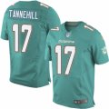 Mens Nike Miami Dolphins #17 Ryan Tannehill Elite Aqua Green Team Color NFL Jersey
