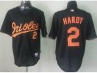 MLB Baltimore Orioles #2 J.J.Hardy Black Cool Base Jerseys