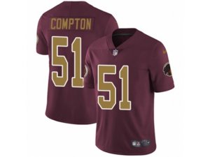 Youth Nike Washington Redskins #51 Will Compton Vapor Untouchable Limited Burgundy Red Gold Number Alternate 80TH Anniversary NFL Jersey