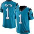 Nike Carolina Panthers #1 Cam Newton Blue Mens Stitched NFL Limited Rush Jersey