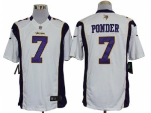 Nike NFL Minnesota Vikings #7 Christian Ponder White Jerseys(Limited)