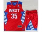 2013 All-Star Western Conference Oklahoma City Thunder #35 Kevin Durant Red(Revolution 30 Swingman)Suits