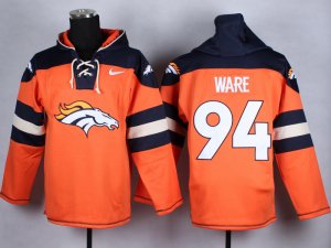 Nike Denver Broncos #94 Ware orange jersey(pullover hooded sweatshirt)