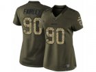 Women Nike New Orleans Saints #90 Nick Fairley Limited Green Salute to Service NFL Jersey