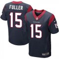 Men Nike Houston Texans #15 Will Fuller Navy Blue Team Color Men Stitched NFL Elite Jersey