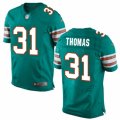 Mens Nike Miami Dolphins #31 Michael Thomas Elite Aqua Green Alternate NFL Jersey