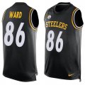 Nike Pittsburgh Steelers #86 Hines Ward Black Team Color Men Stitched NFL Limited Tank Top Jersey