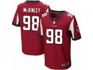 Mens Nike Atlanta Falcons #98 Takkarist McKinley Elite Red Team Color NFL Jersey