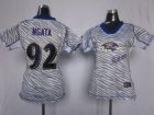 Nike Women Baltimore Ravens #92 Haloti Ngata FEM FAN Zebra Jerseys