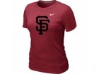 WomenMLB San Francisco Giants Heathered Red Nike Blended T-Shirt