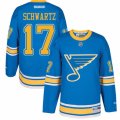 Youth Reebok St. Louis Blues #17 Jaden Schwartz Authentic Blue 2017 Winter Classic NHL Jersey