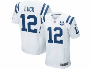 Nike Indianapolis Colts #12 Andrew Luck White(Elite Shadow 30th Seasons Patch)