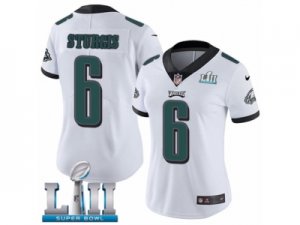 Women Nike Philadelphia Eagles #6 Caleb Sturgis White Vapor Untouchable Limited Player Super Bowl LII NFL Jersey