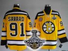 nhl boston bruins #91 savard yellow[2011 stanley cup champions]