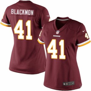 Women\'s Nike Washington Redskins #41 Will Blackmon Limited Burgundy Red Team Color NFL Jersey