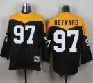 Mitchell And Ness 1967 Pittsburgh Steelers #97 Cameron Heyward Black Yelllow Throwback Men Stitched NFL Jersey