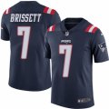 Youth Nike New England Patriots #7 Jacoby Brissett Limited Navy Blue Rush NFL Jersey