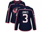 Women Adidas Columbus Blue Jackets #3 Seth Jones Navy Blue Home Authentic Stitched NHL Jersey