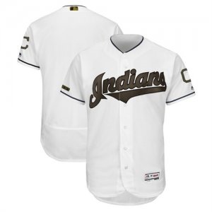 Indians Blank White 2018 Memorial Day Flexbase Jersey