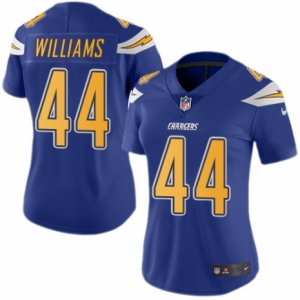 Women\'s Nike San Diego Chargers #44 Andre Williams Limited Electric Blue Rush NFL Jersey