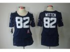 Nike Women Dallas Cowboys #82 Jason Witten blue jerseys[breast cancer awareness]