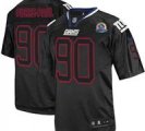 Nike Giants #90 Jason Pierre-Paul Lights Out Black With Hall of Fame 50th Patch NFL Elite Jersey